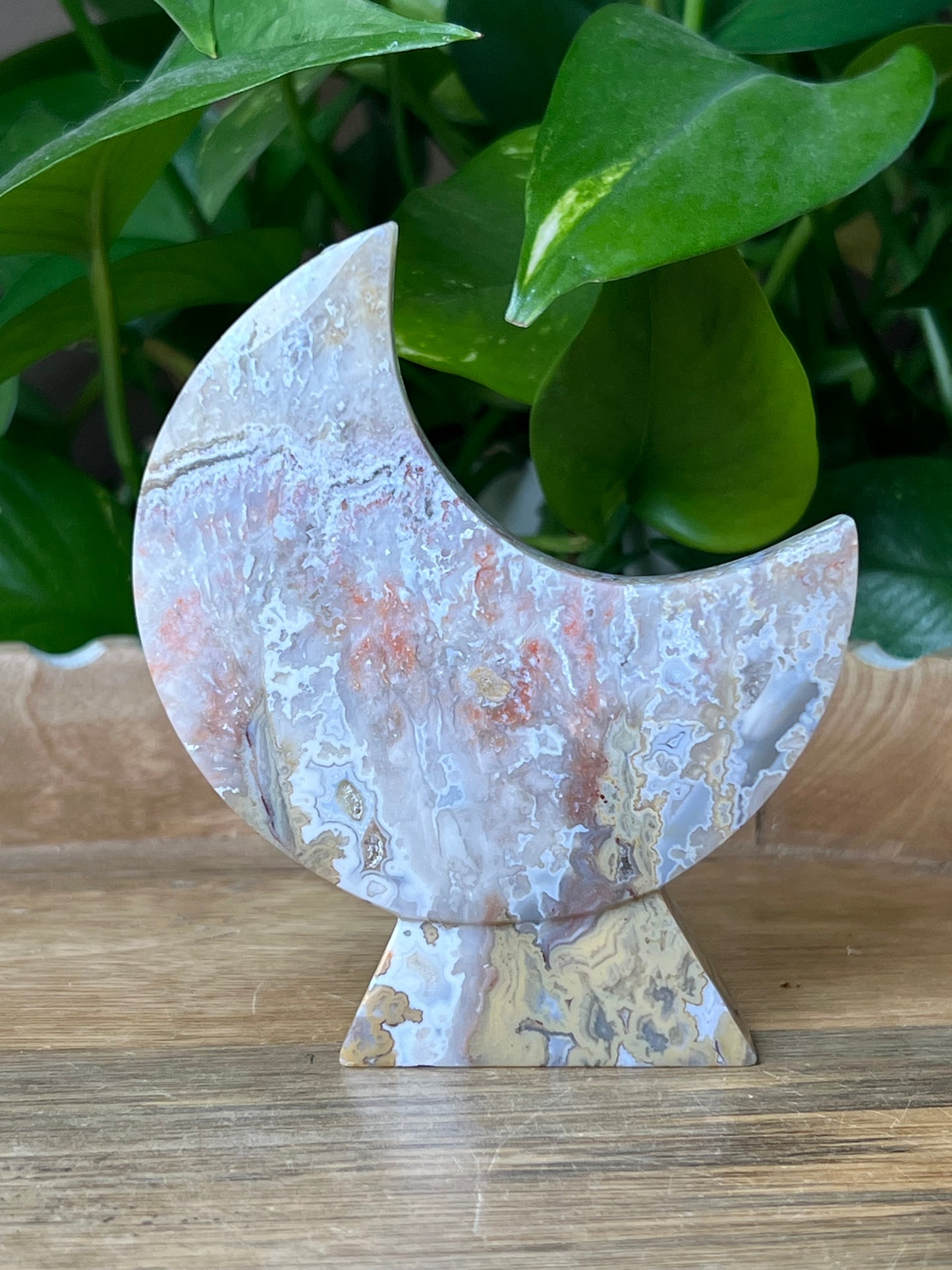Sumatra Plume Agate Moon