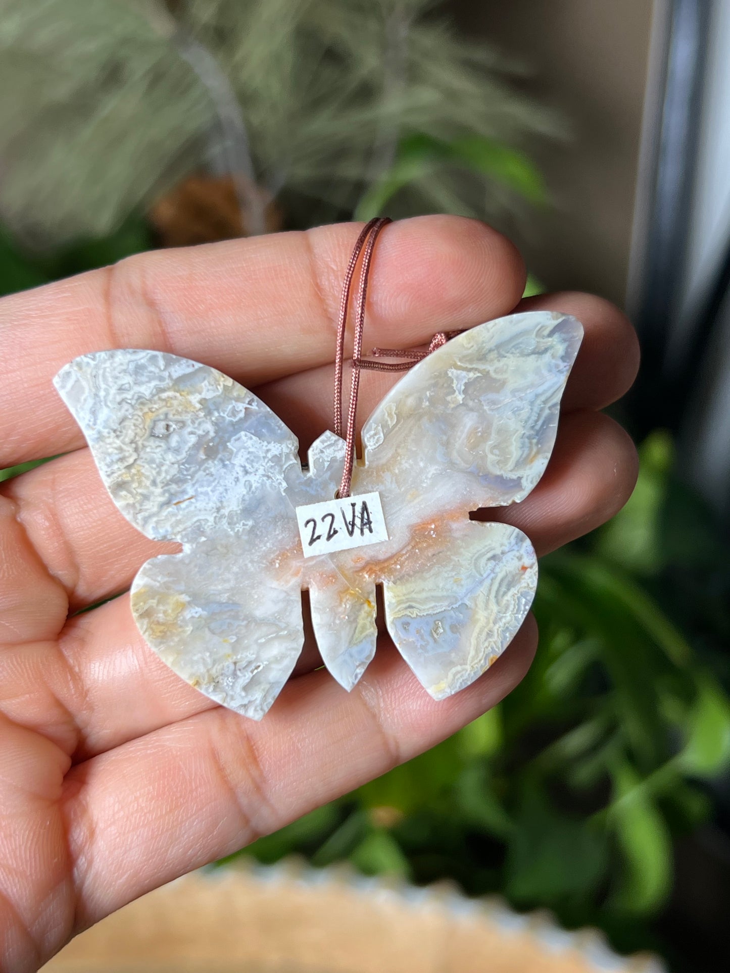 Sumatra Agate Butterfly Ornament