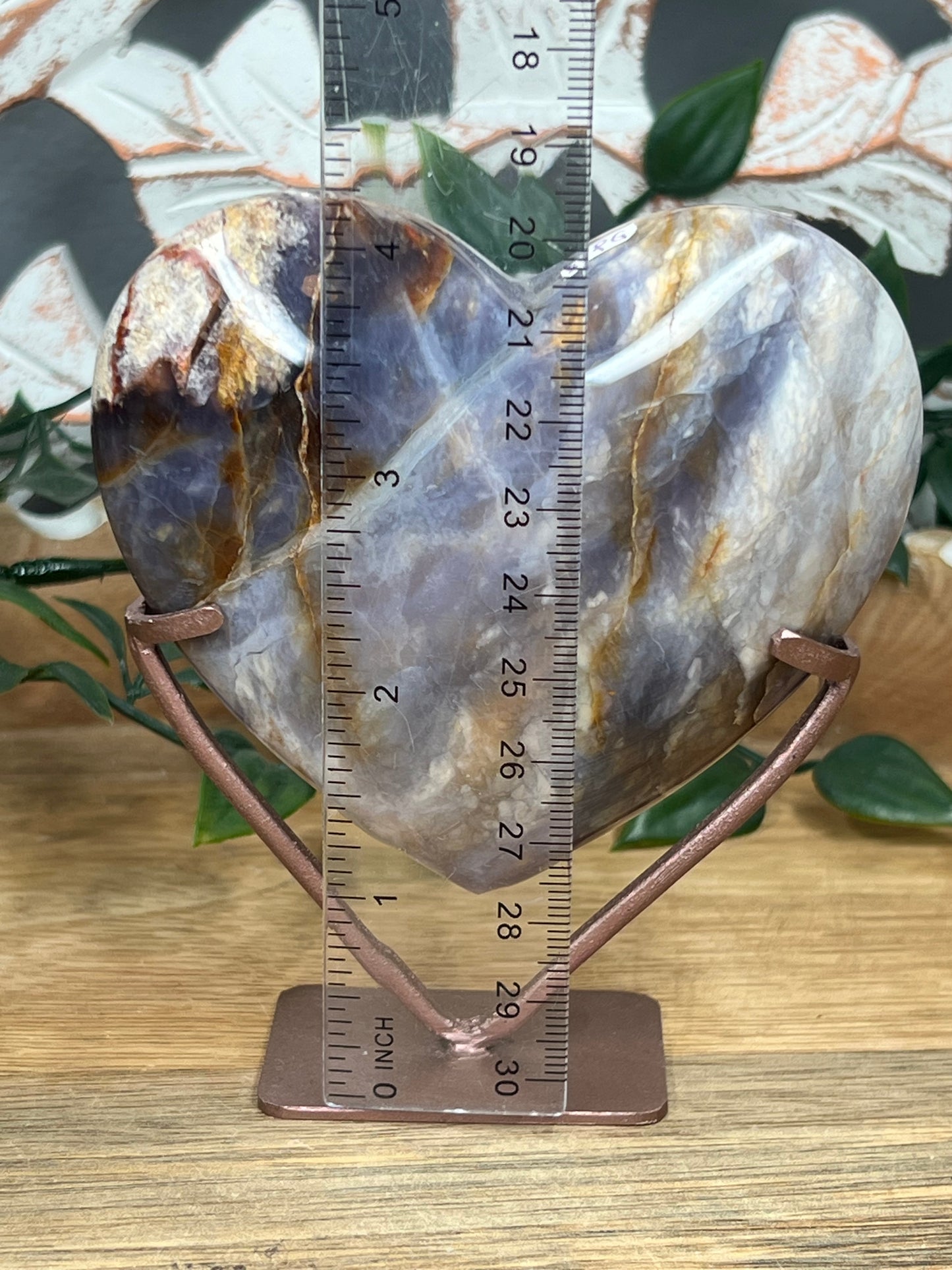 Purple Chalcedony Heart