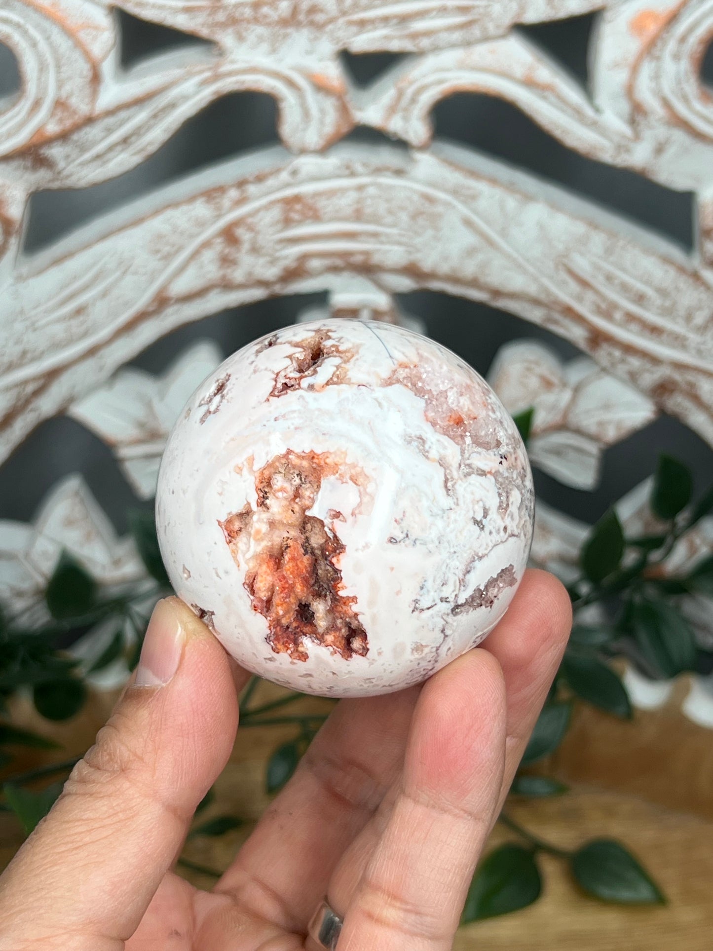 Pink Crazy Lace Agate Sphere