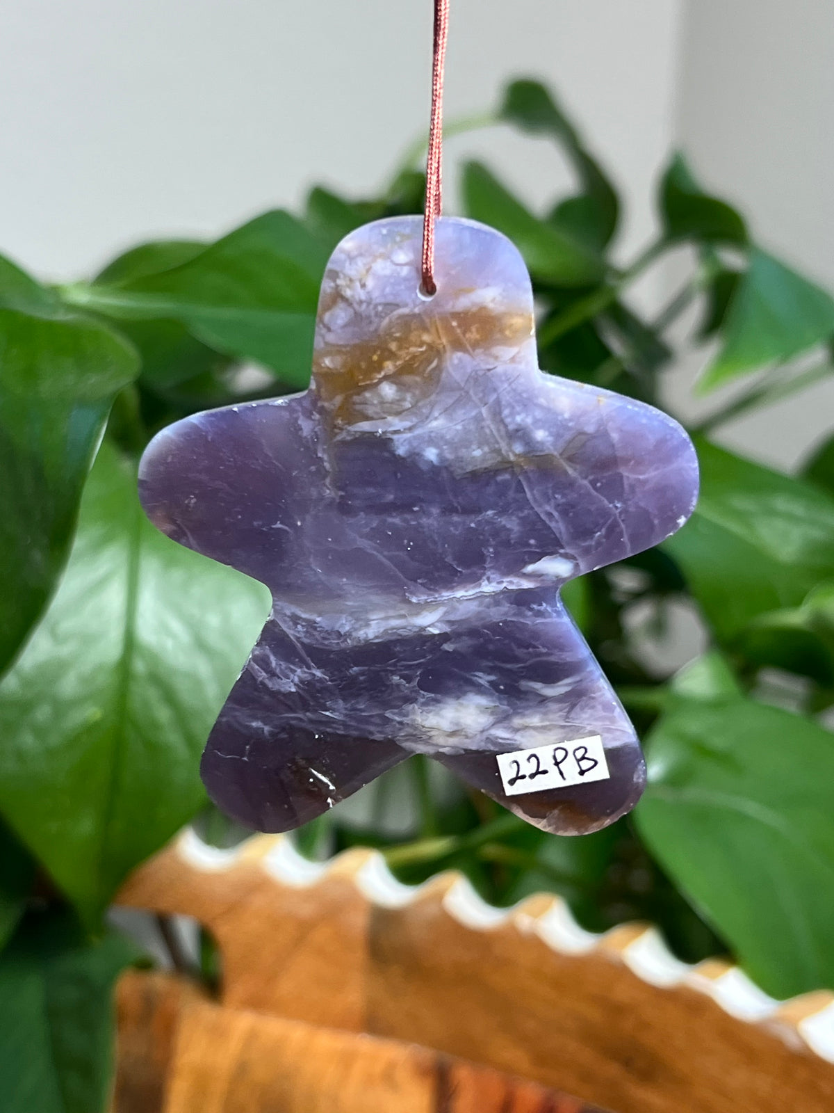 Purple Chalcedony Gingerbread Ornaments
