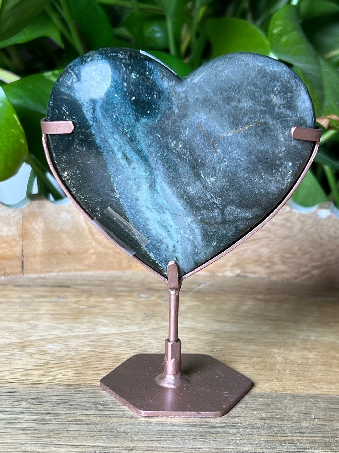 Blue Green Jasper Heart