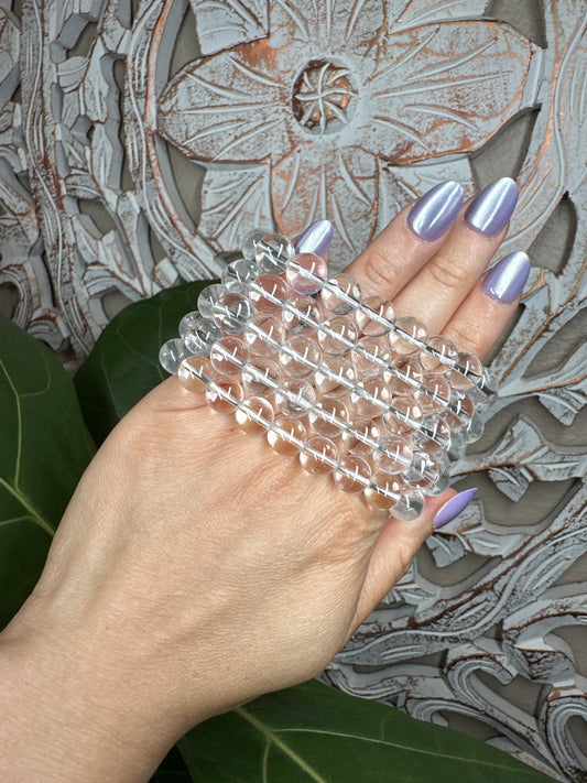 Clear Quartz Beaded Bracelet (10mm)