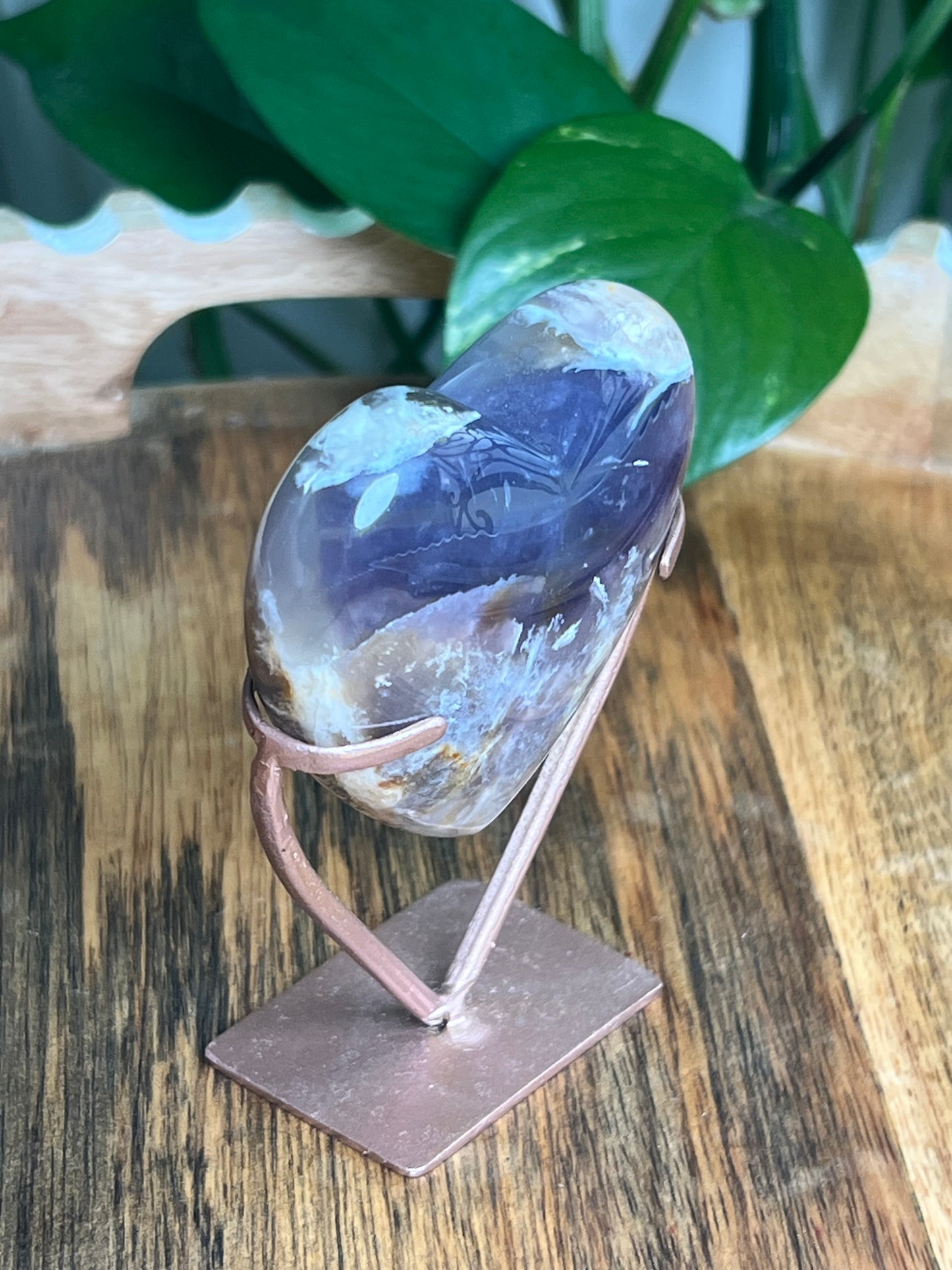 Purple Chalcedony Heart: KA