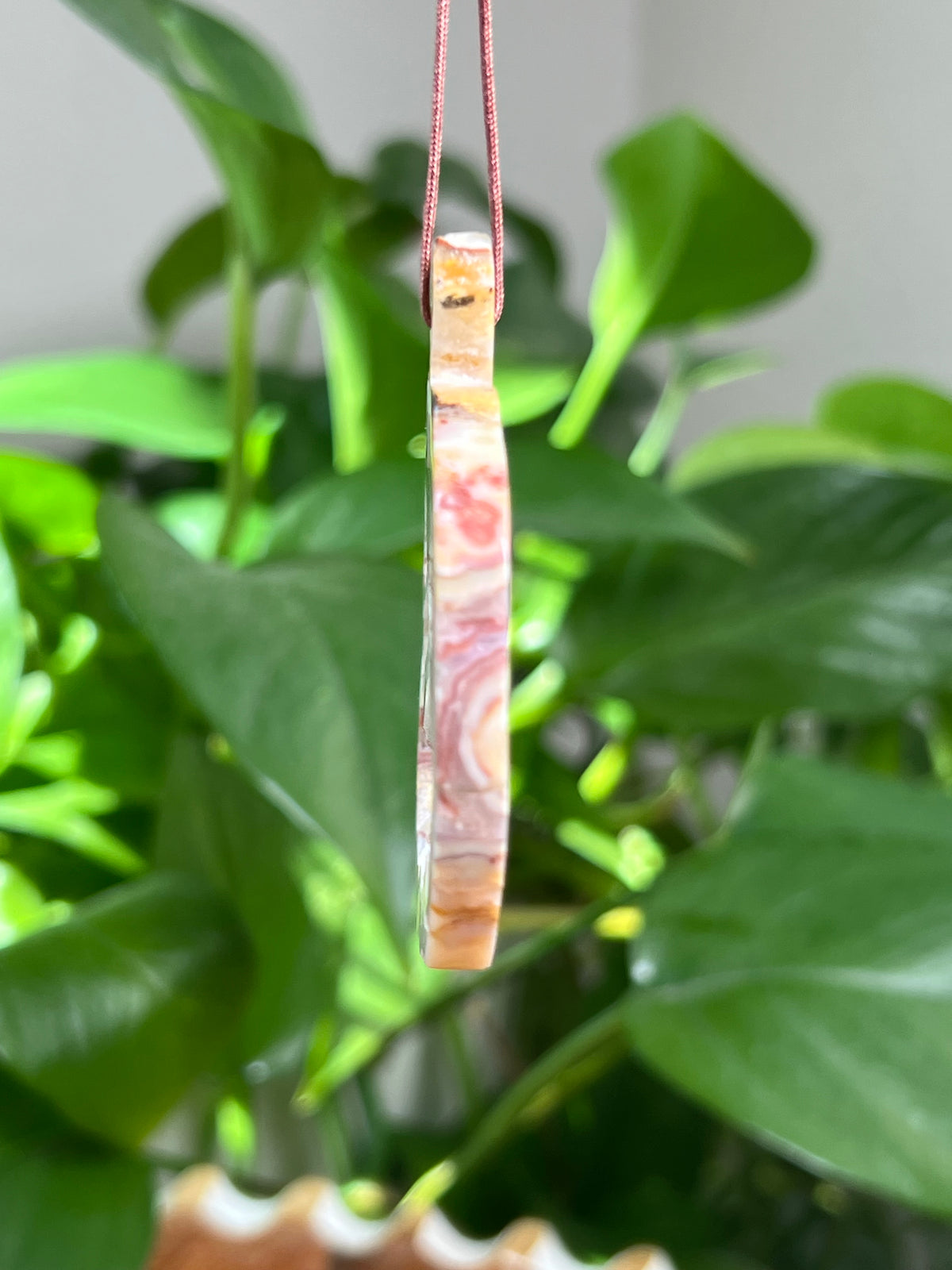 Crazy Lace Agate Ornament Pumpkin:  PF