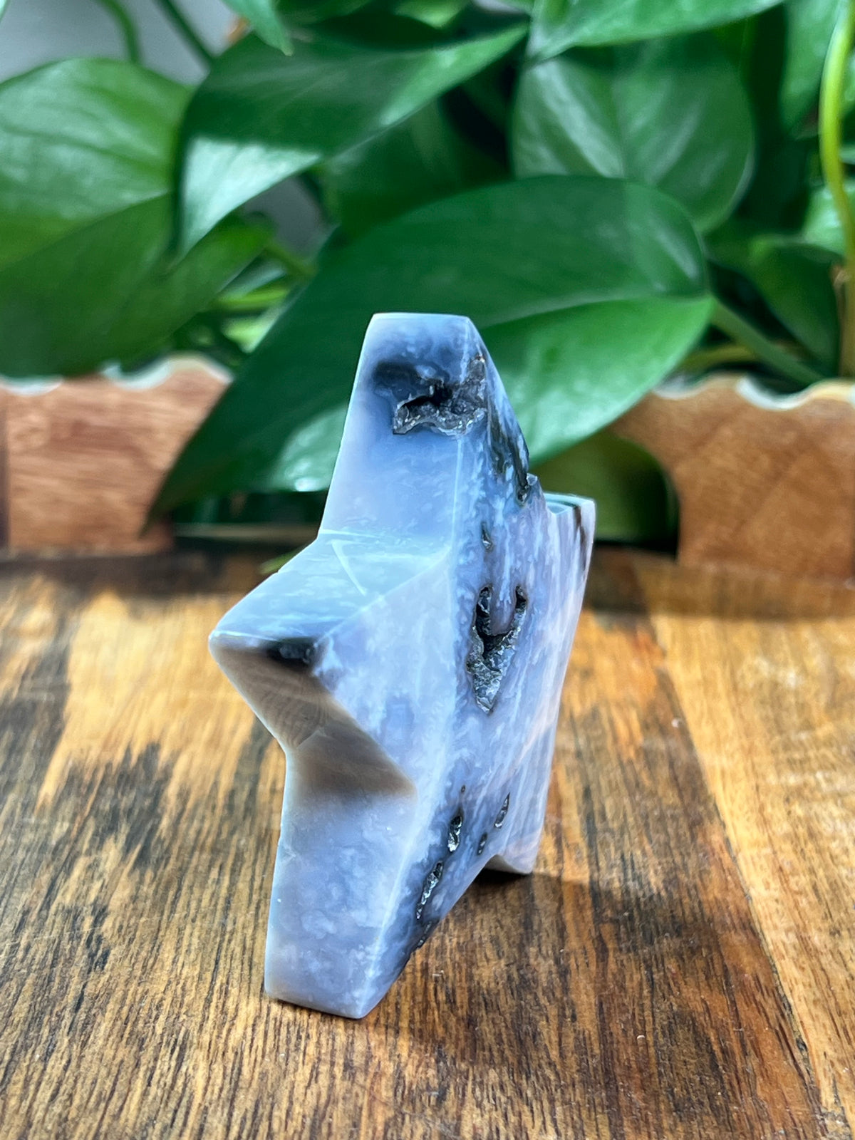 Blue Plume Agate Star: BX