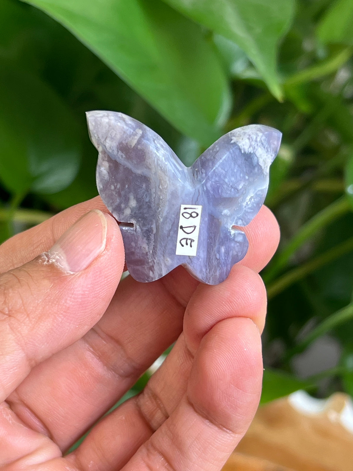 Purple Chalcedony 3D Mini Butterfly: DE