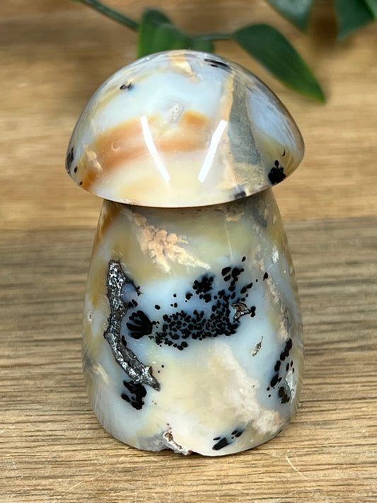 Dendritic Tiger Agate Mushroom