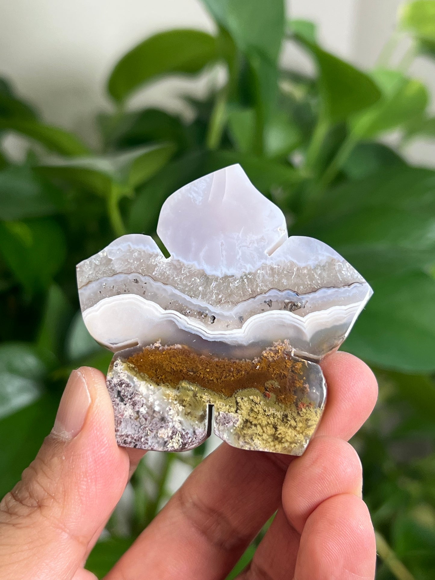 Scenic Moss Agate Flower Xi