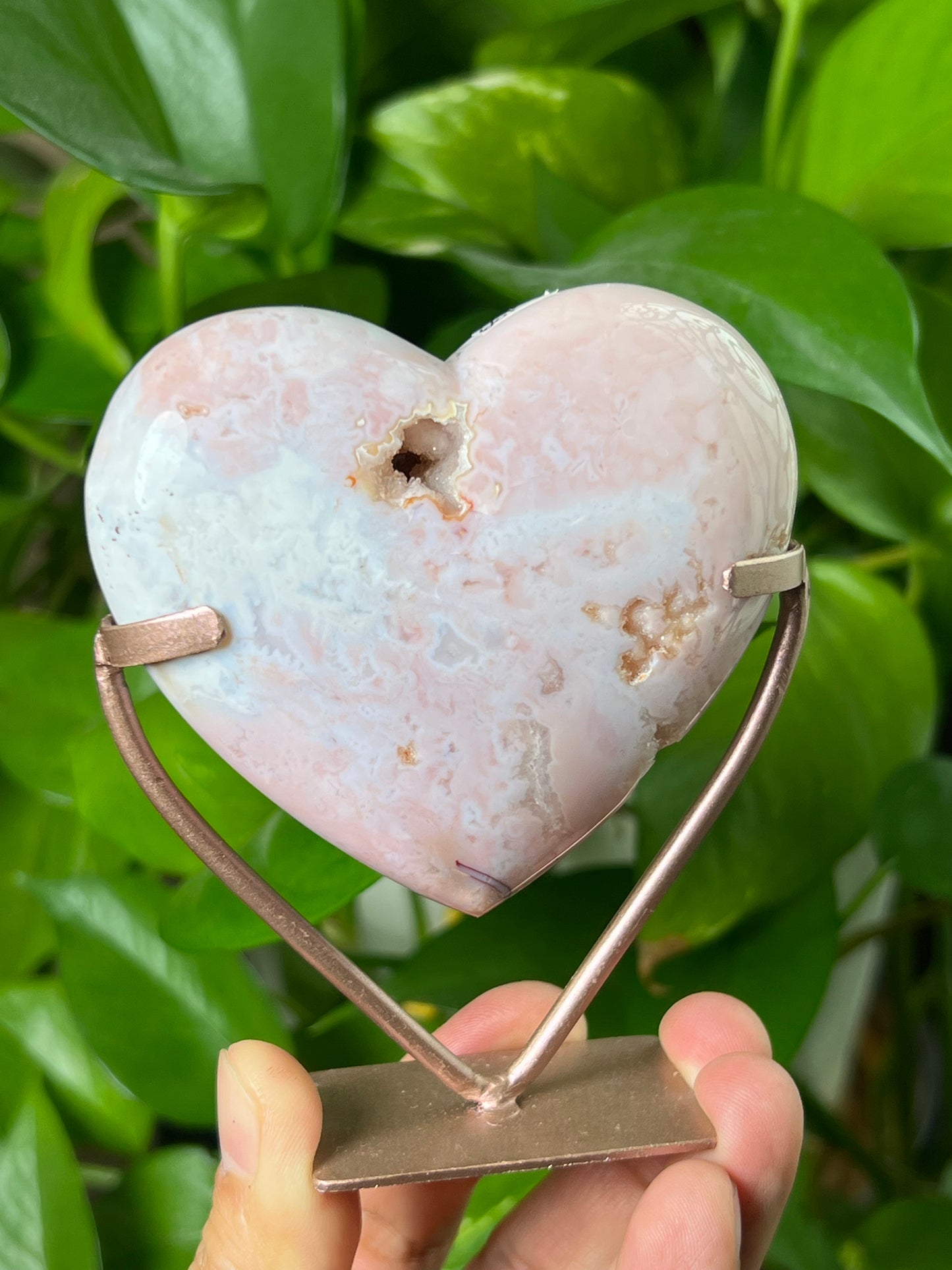 Pink Carnelian Heart