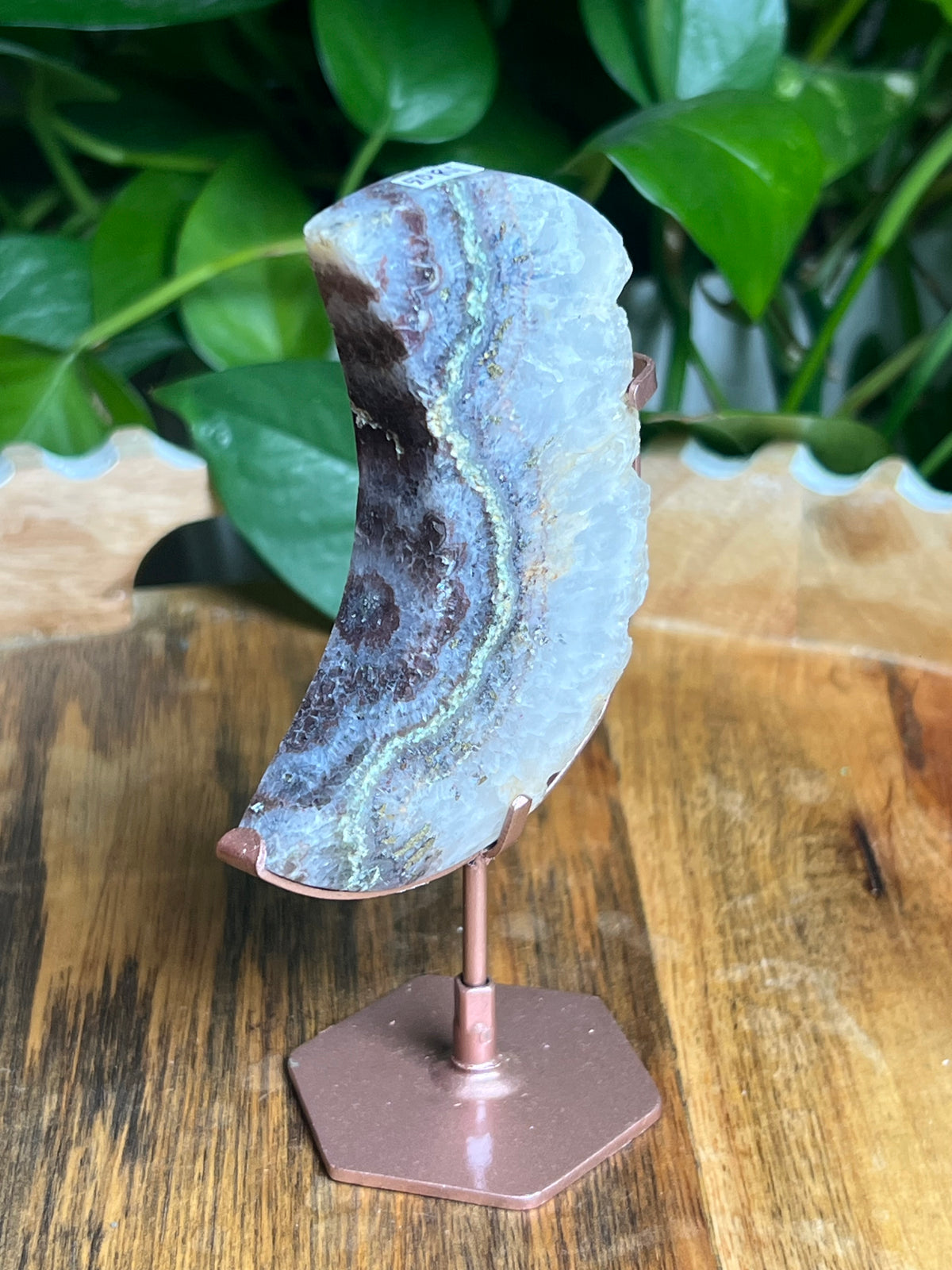 Amethyst Agate Moon: Ari