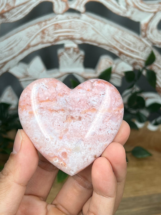 Pink Carnelian Heart