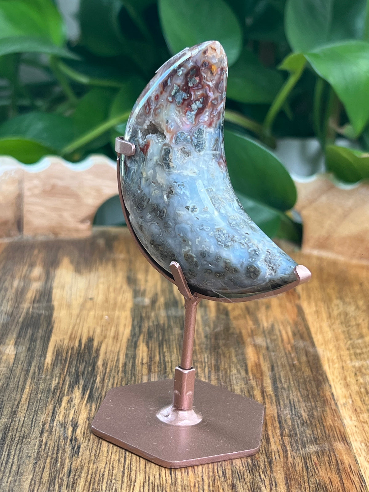 Marcasite Mini Puffy Moon: QS