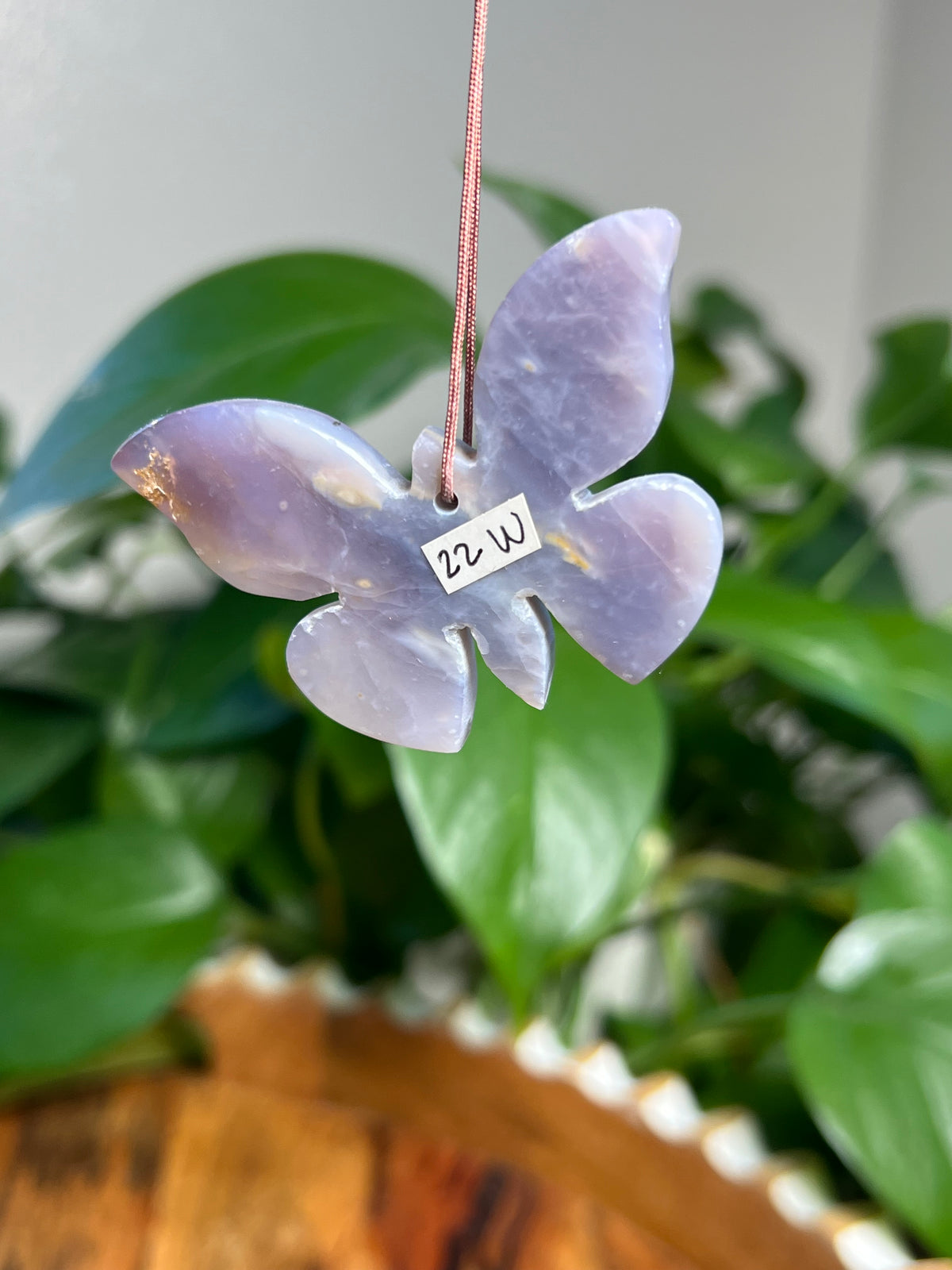 Purple Chalcedony Ornament Butterfly: W