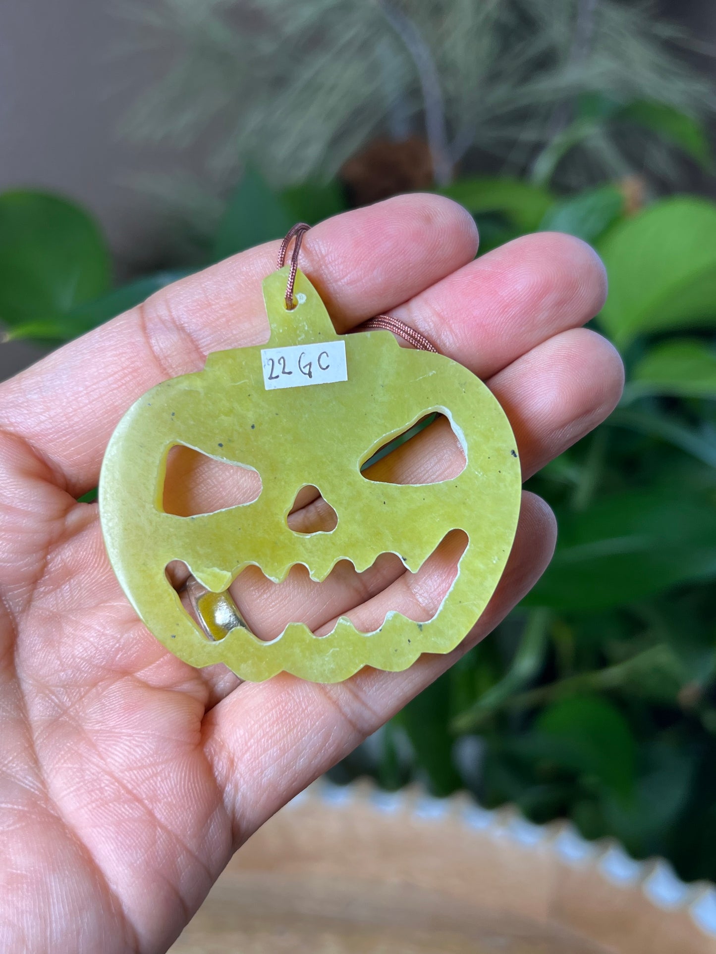 Idocrase Jack-O-Lantern Ornament