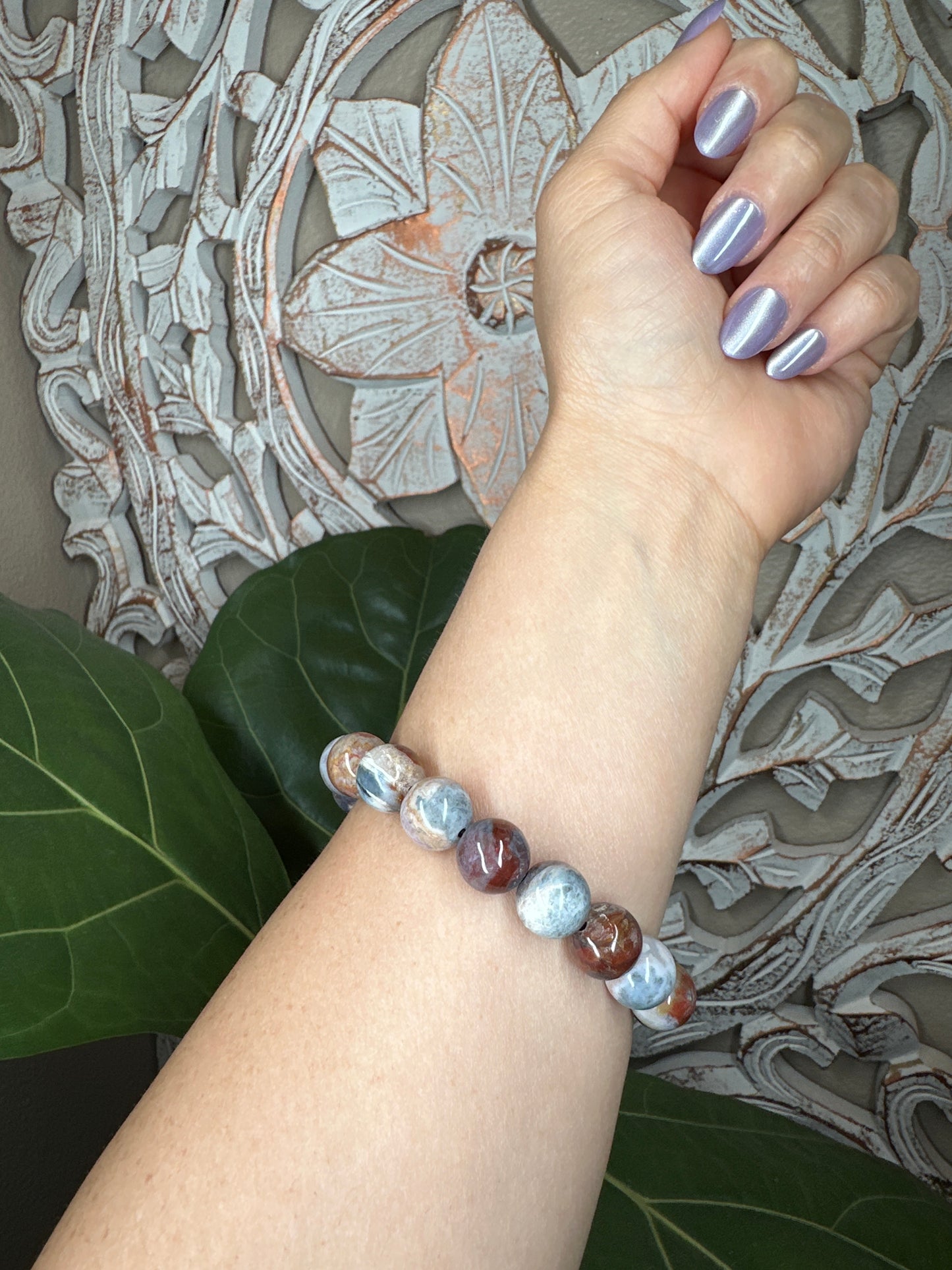 River Jasper Beaded Bracelet (12mm)