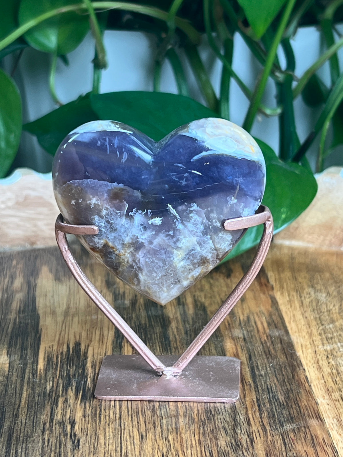Purple Chalcedony Heart: KA