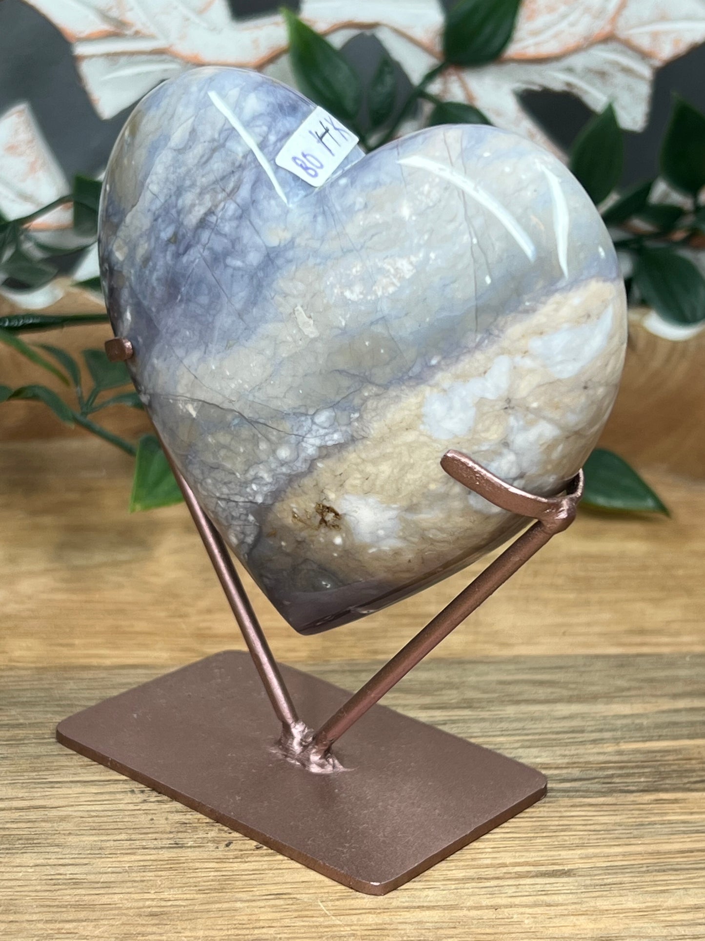 Purple Chalcedony Heart