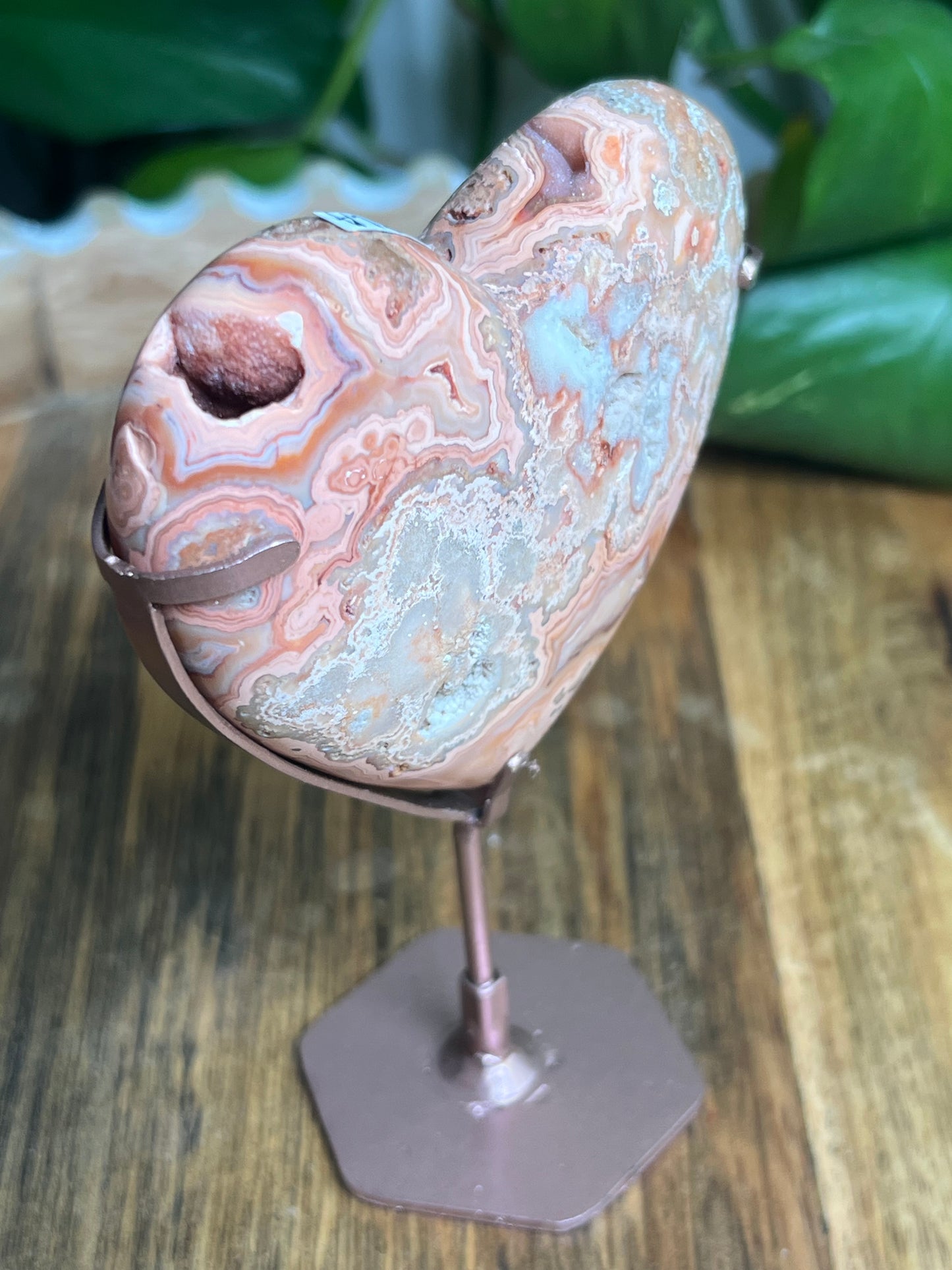 Crazy Lace Agate Heart