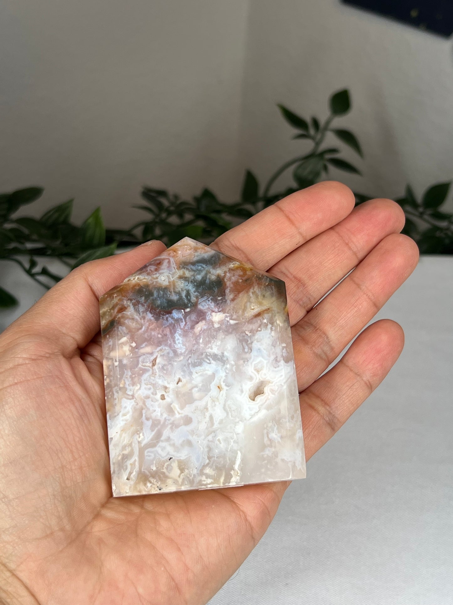 Rainbow Plume Agate Cupcake