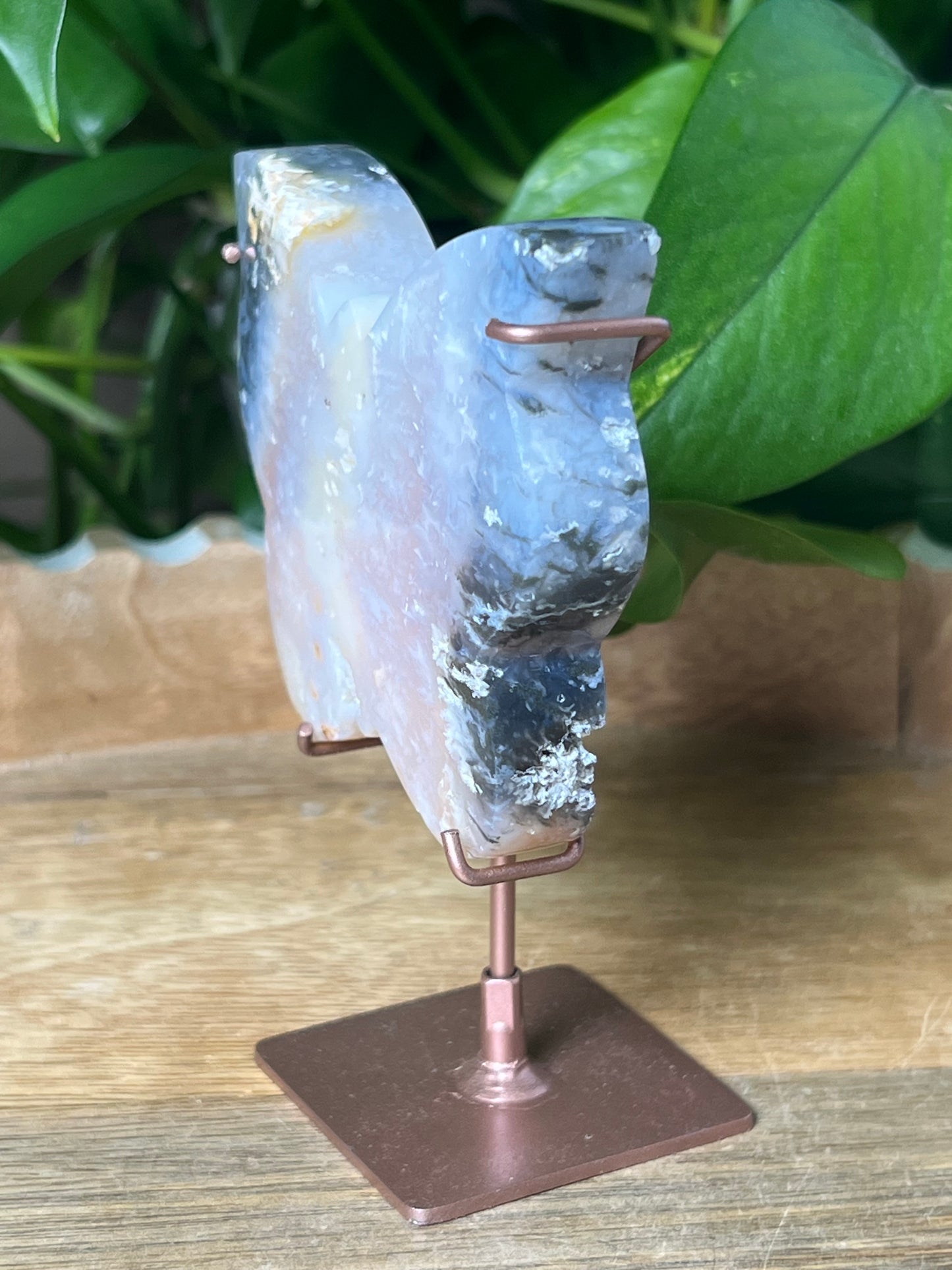 Rainbow Plume Agate Butterfly