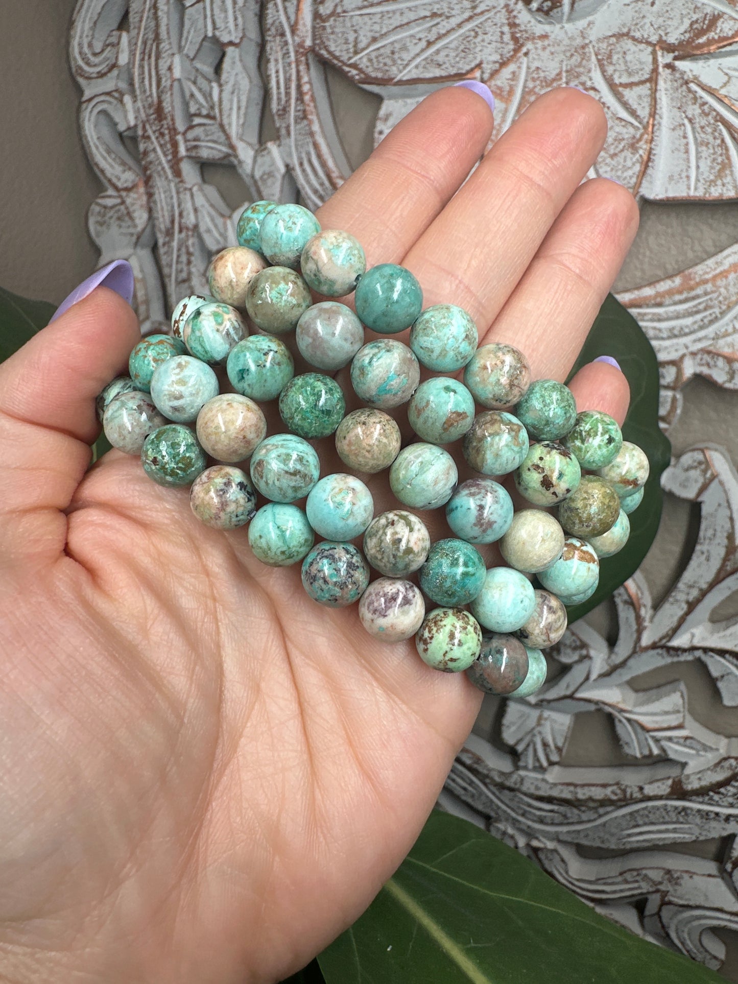 Turquoise Beaded Bracelet (10mm)