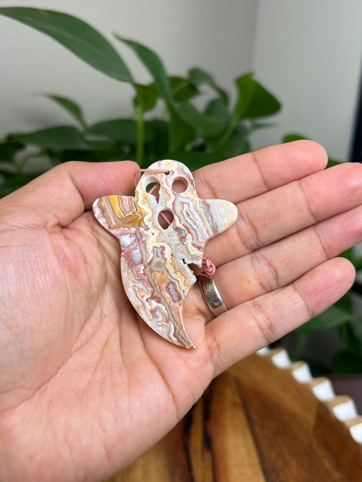 Crazy Lace Agate Ornament Ghost: BF