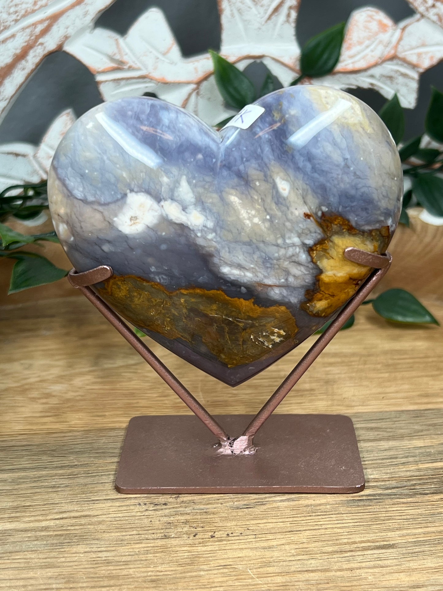 Purple Chalcedony Heart