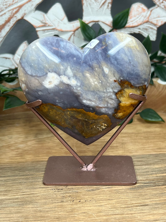 Purple Chalcedony Heart