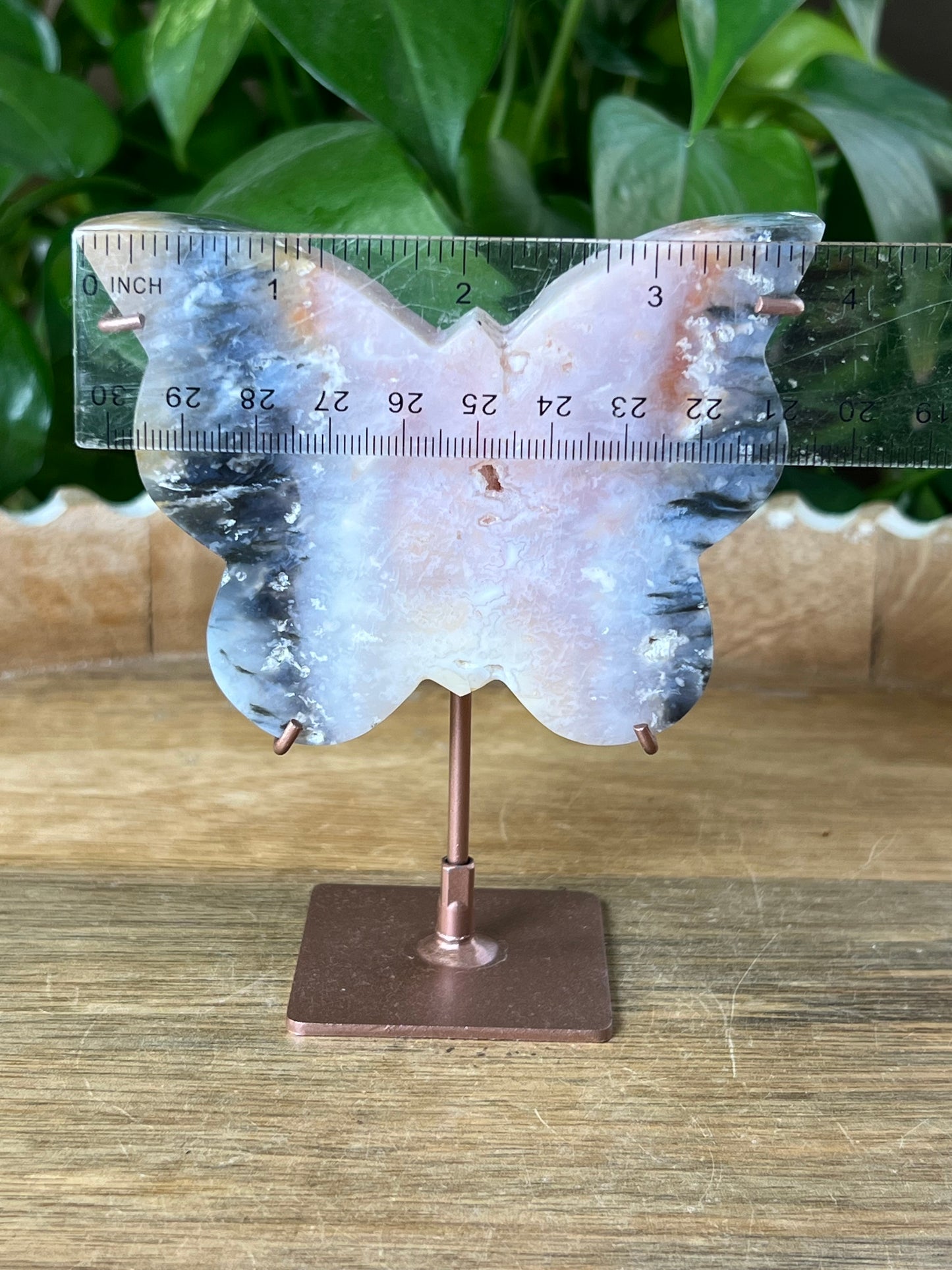 Rainbow Plume Agate Butterfly