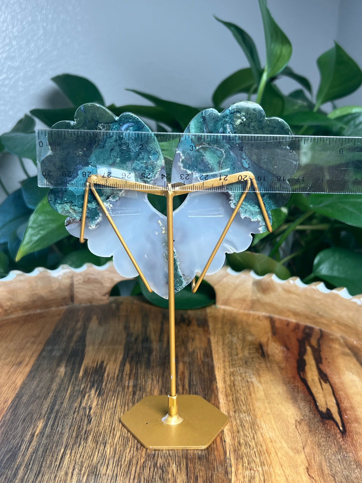 Green Moss Agate Wings: LM