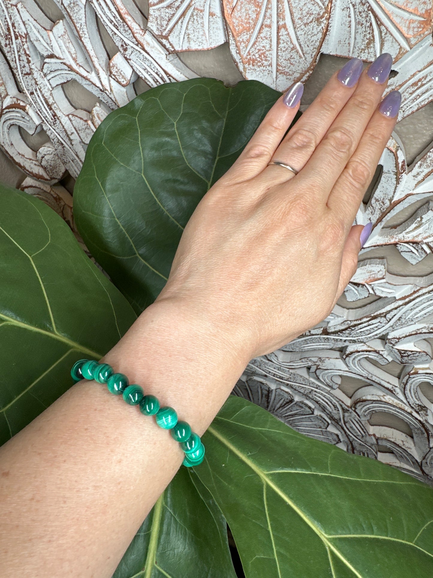 Malachite Beaded Bracelet(8mm)