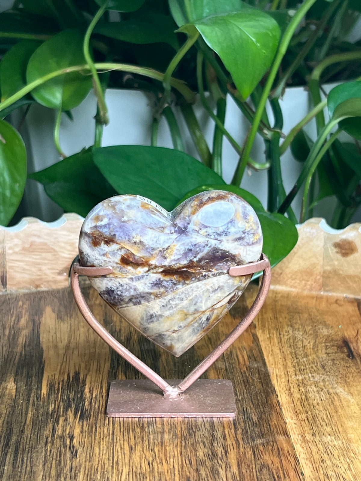 Purple Chalcedony Heart: AB