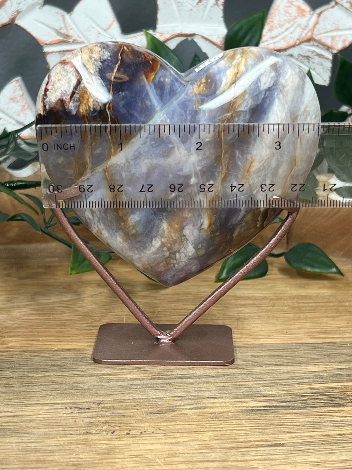 Purple Chalcedony Heart