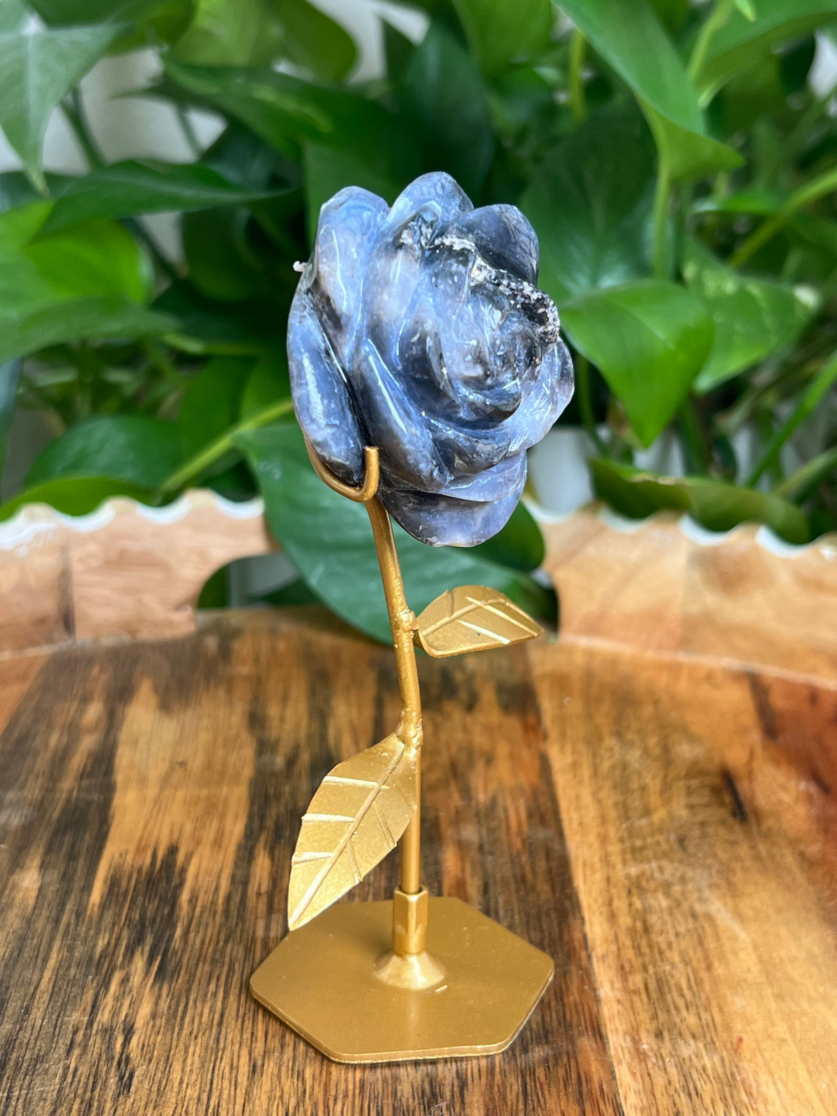 Blue Plume Agate Rose: WA