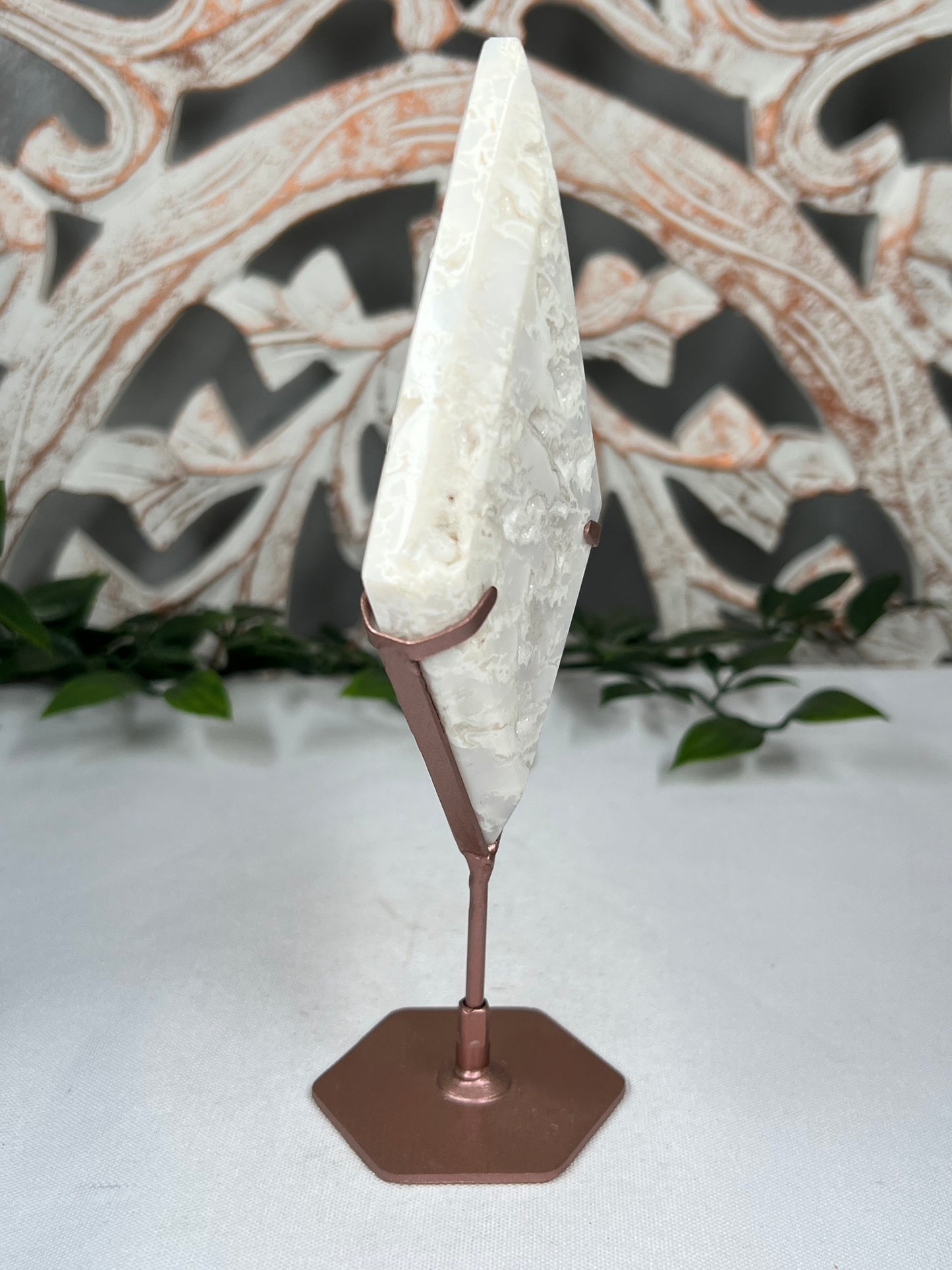 White Plume Agate Diamond