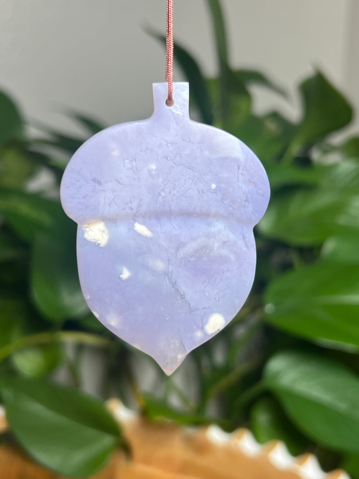 Purple Chalcedony Ornament Acorn: BF