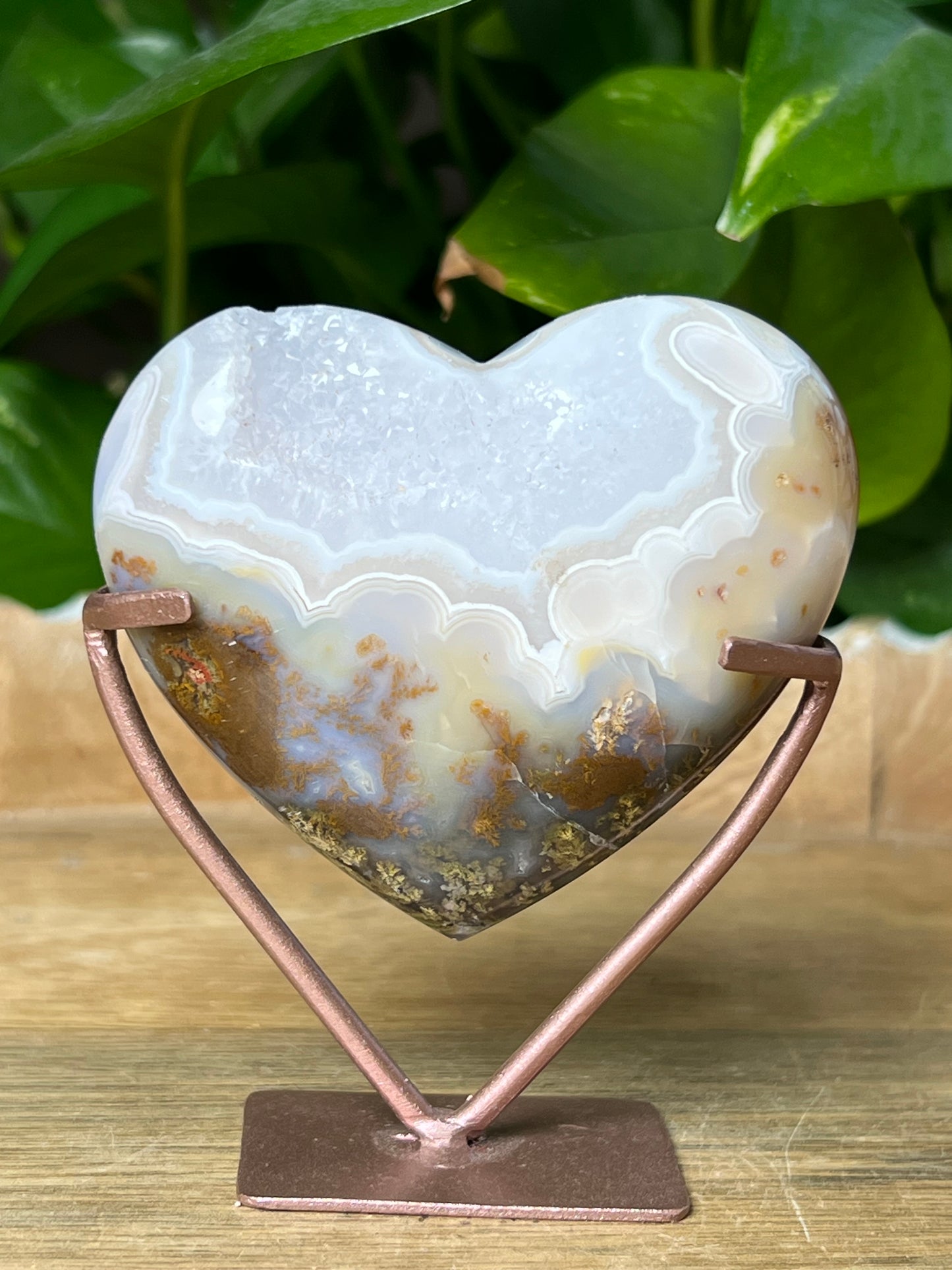 Scenic Moss Agate Heart