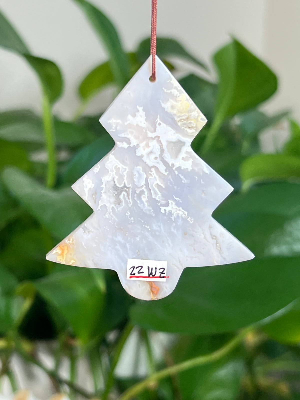 Winter Plume Agate Tree Ornaments