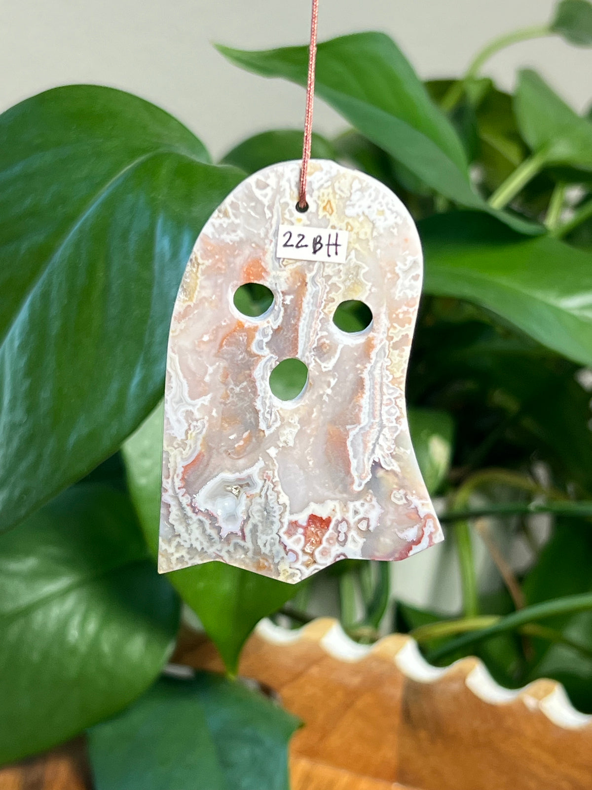 Sumatra Plume Agate Ghosts Ornaments