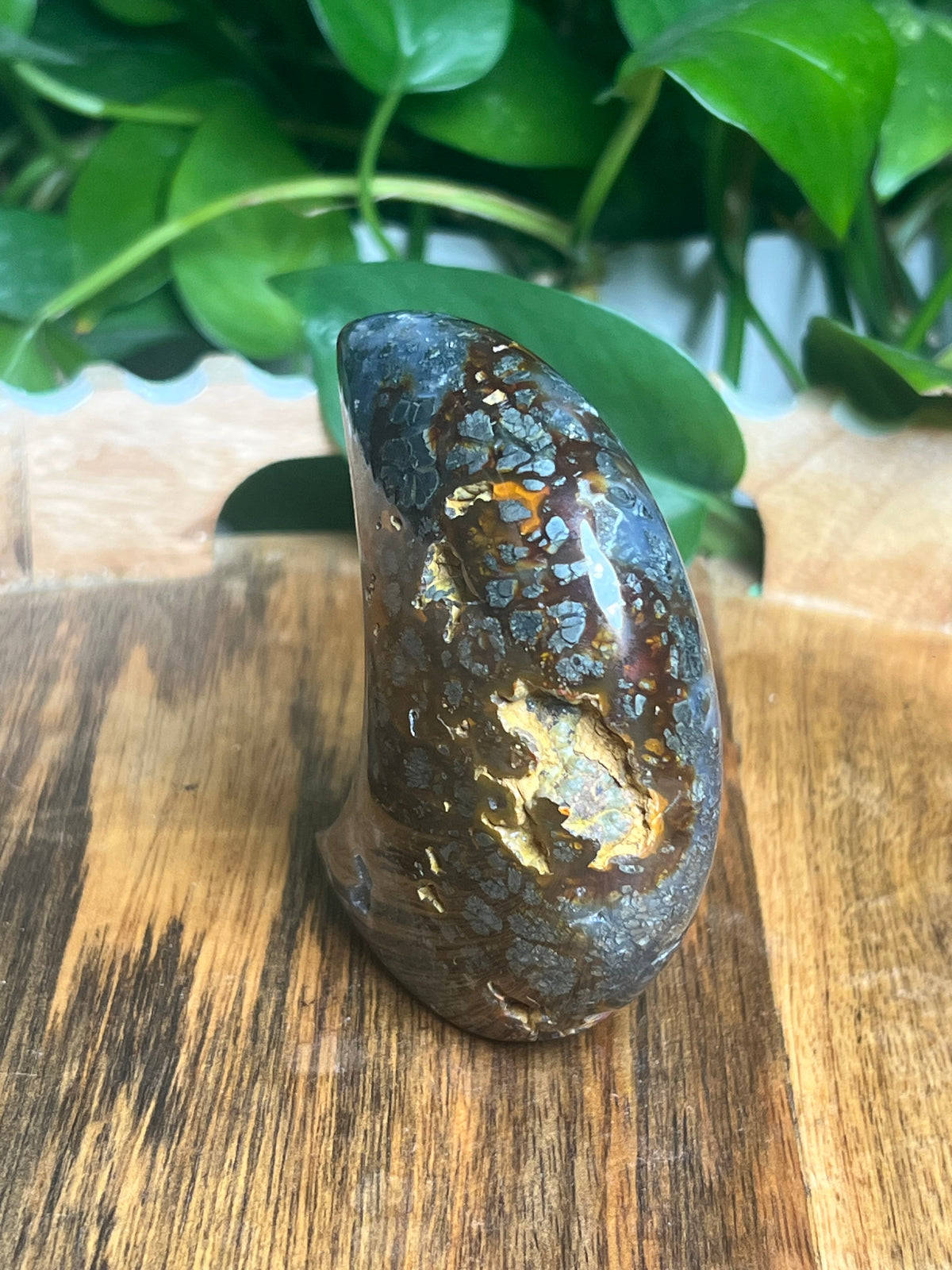 Marcasite Self-Standing Moon: AB