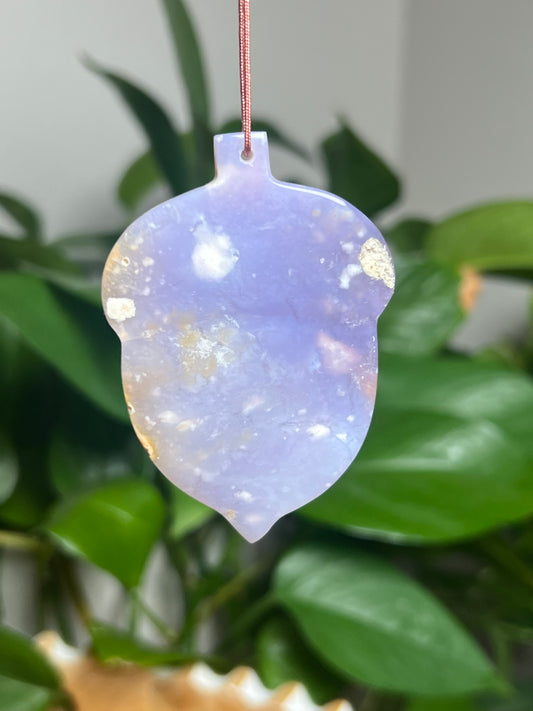 Purple Chalcedony Ornament Acorn: Bi