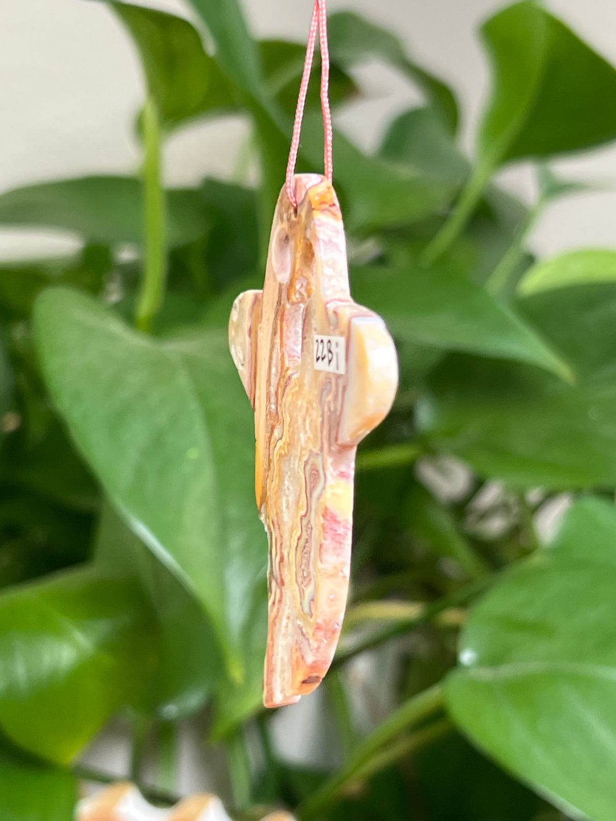 Crazy Lace Agate Ornament Ghost: Bi