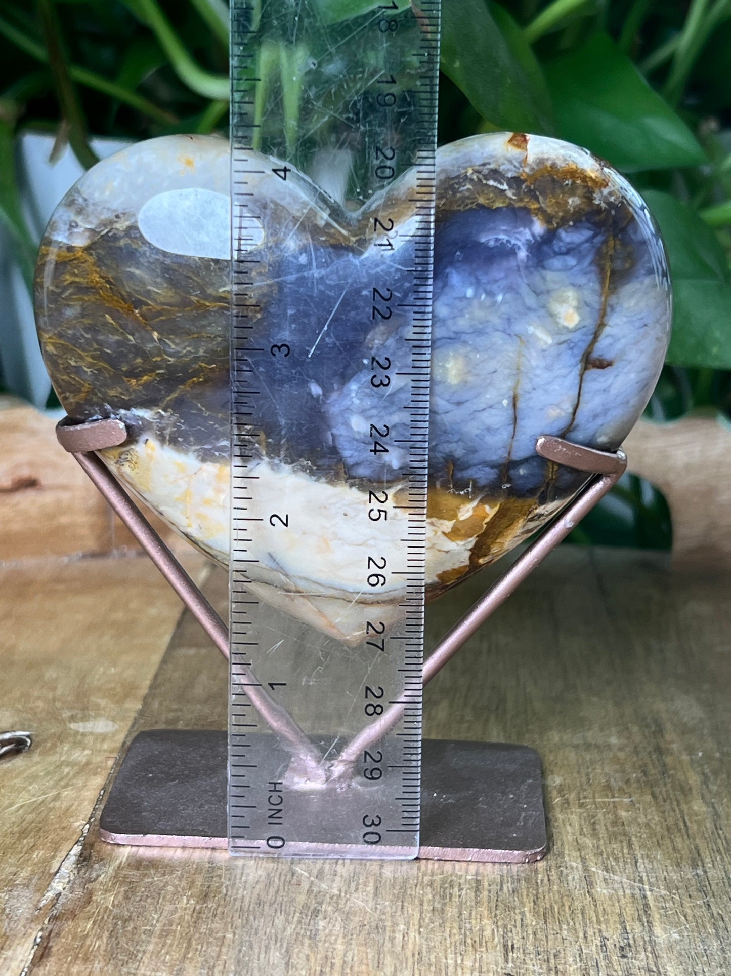 Purple Chalcedony Heart