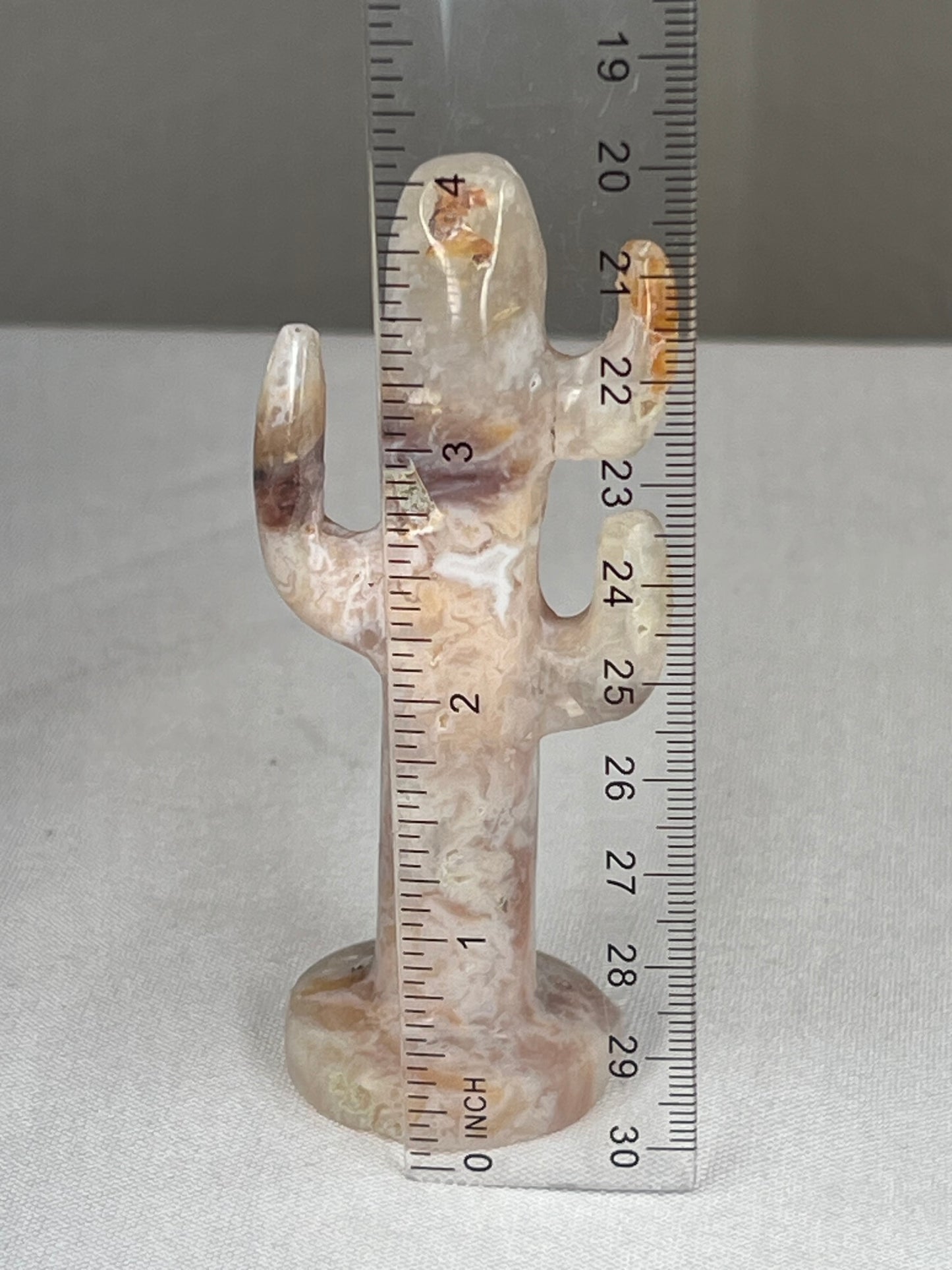 Rainbow Plume Agate Cactus