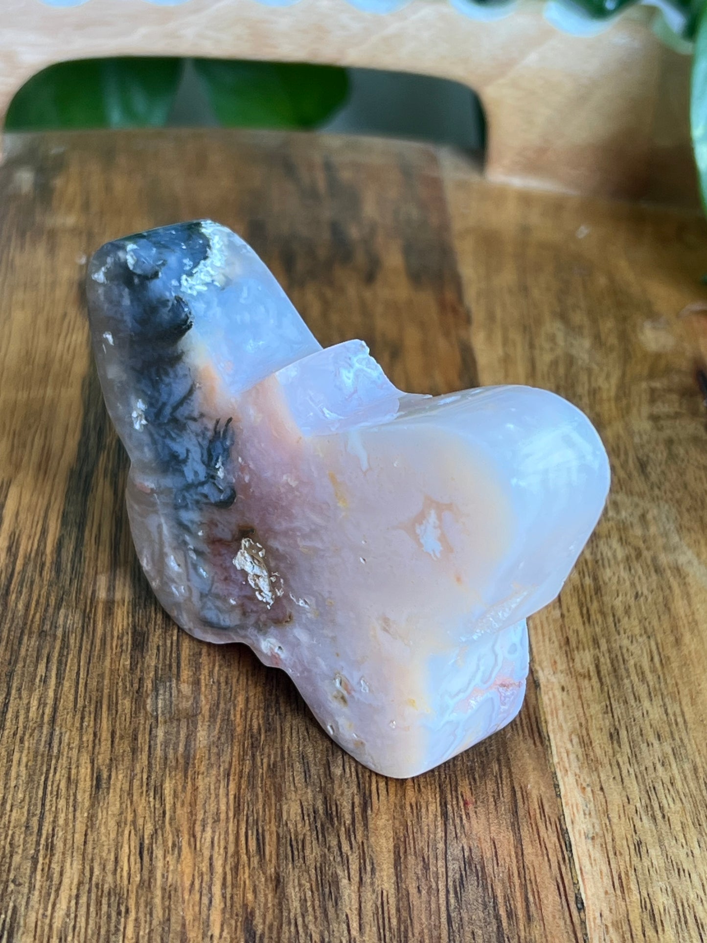 Rainbow Plume Agate Butterfly Ri