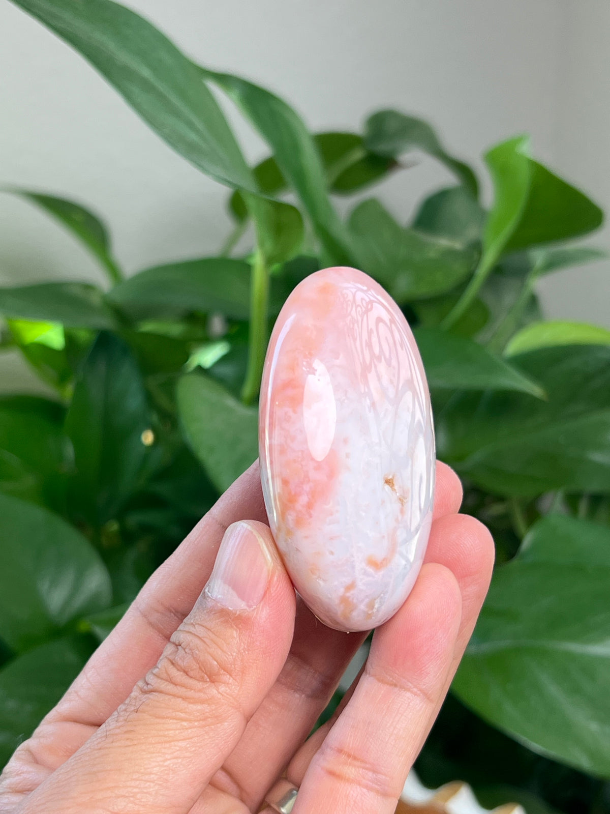 Pink Carnelian Palmstone: BT