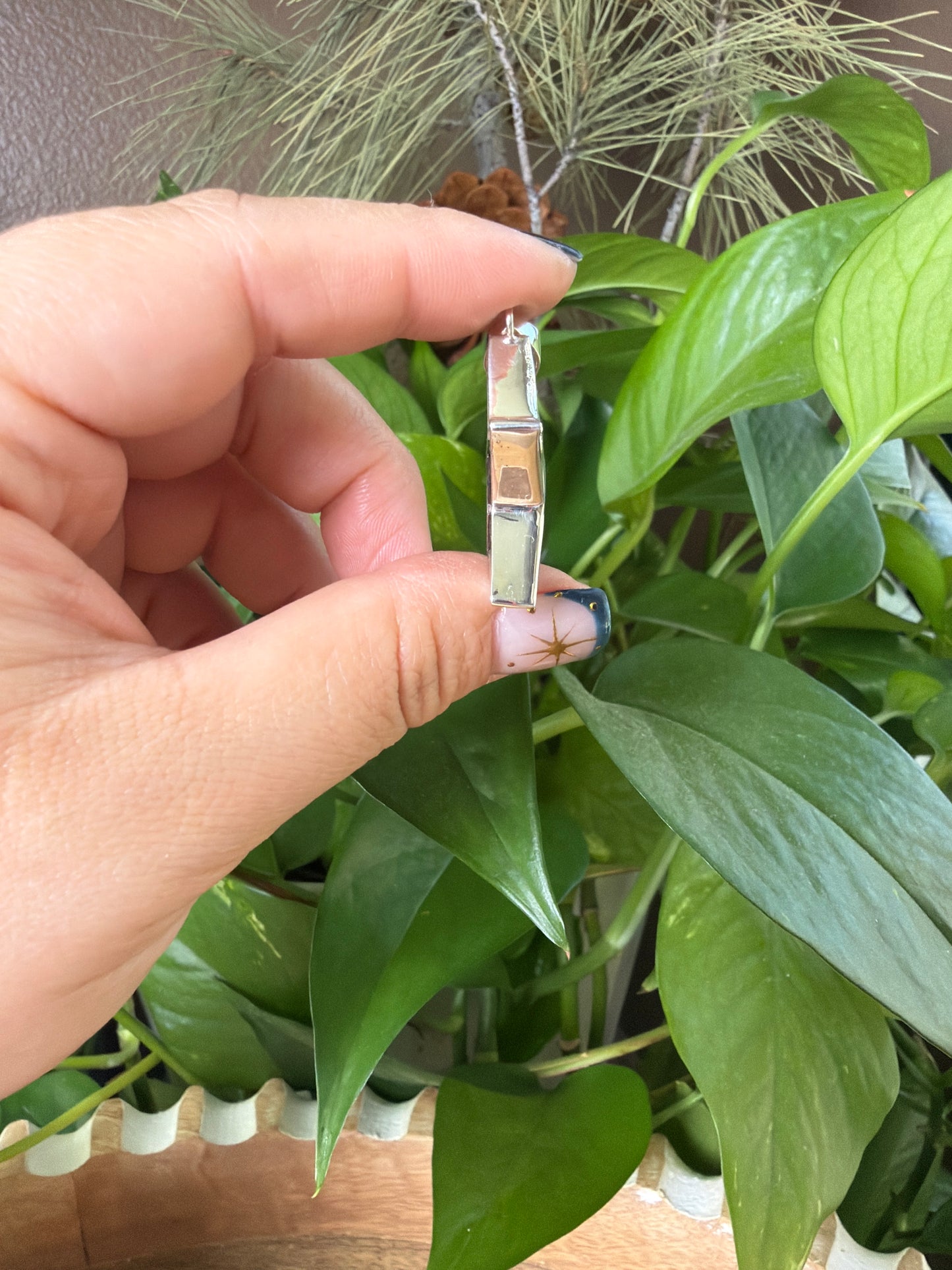 Scenic Moss Agate Star Pendant