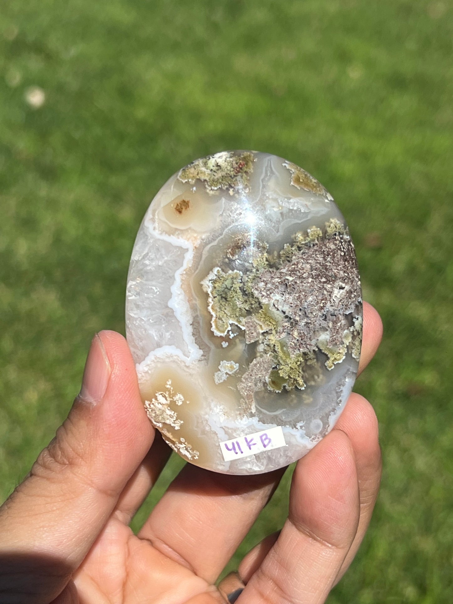 Scenic Moss Agate Palmstone KB