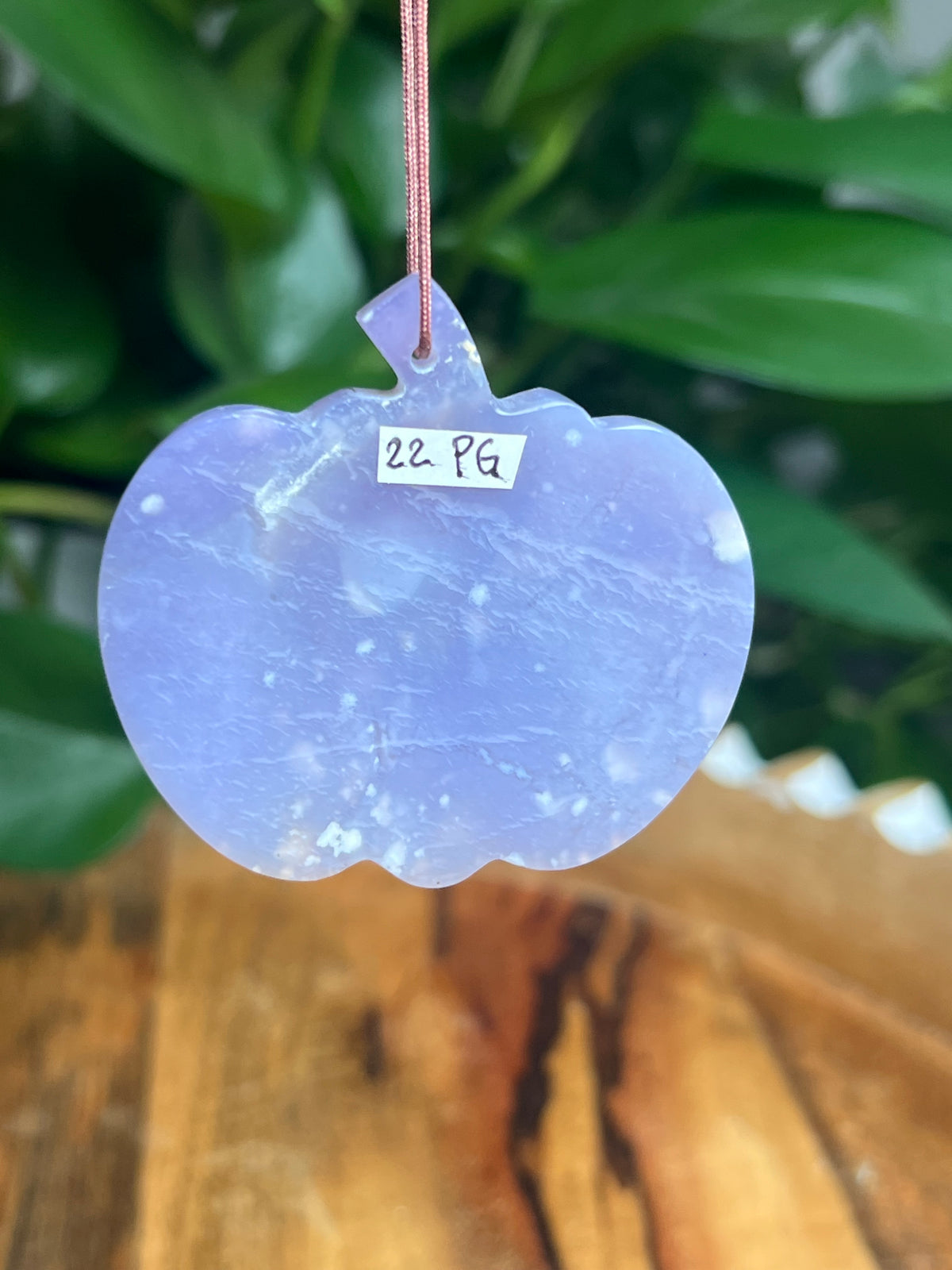 Purple Chalcedony Ornament Pumpkin: PG
